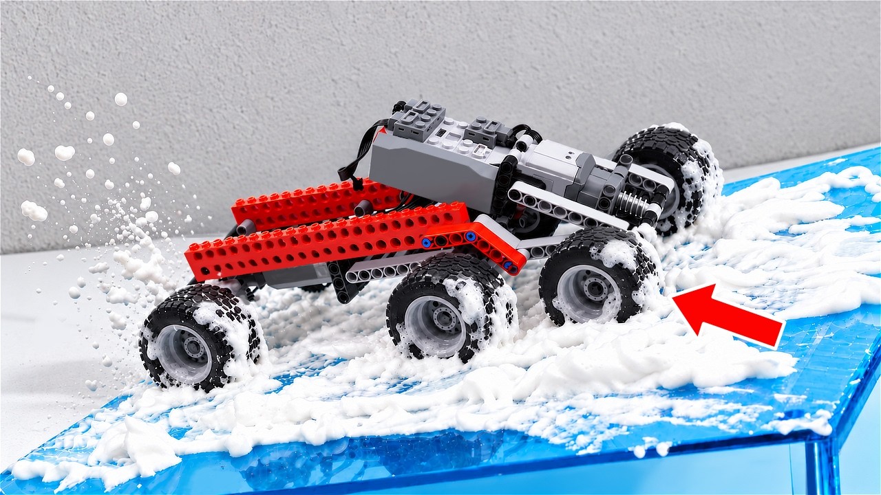 Driving Lego Vehicles Up A Slippery Slope | FM Lego Technic