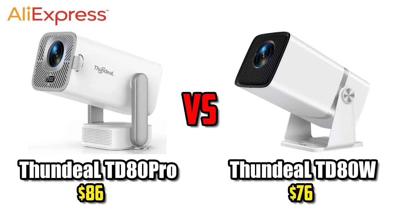 ThundeaL TD80Pro против TD80W — подробное сравнение — какой бюджетный проектор AliExpress лучше?