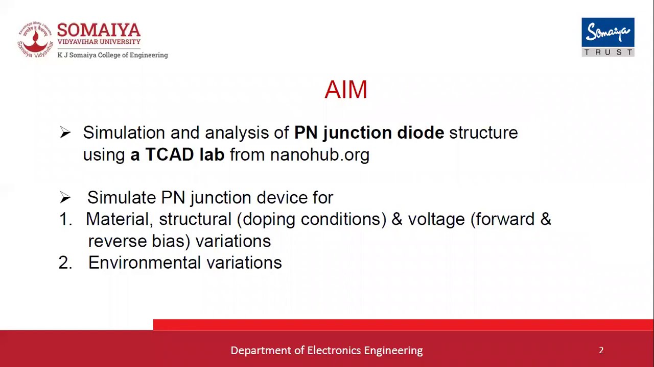Integrated Circuit Technology LAB | Simulation of PN Junction using a TCAD Lab