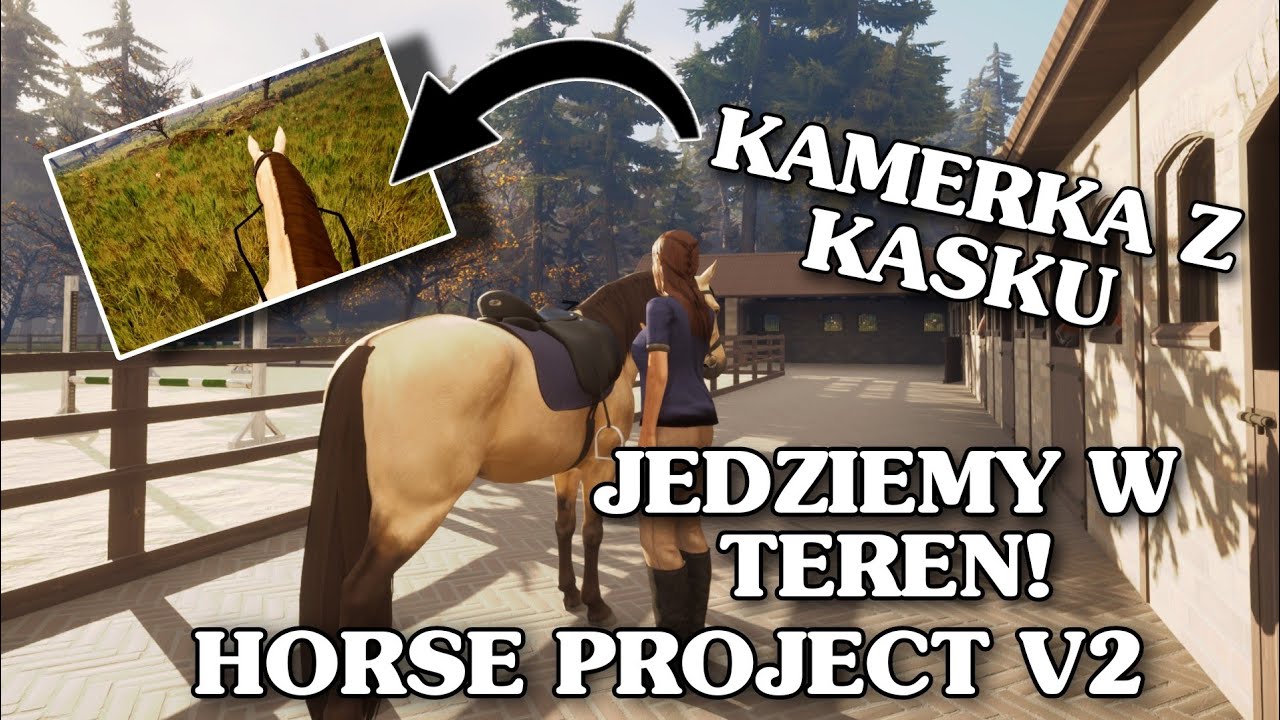 JEDZIEMY W TEREN! GO PRO NA KASKU I DUUUŻE PRZESZKODY || HORSE PROJECT V2