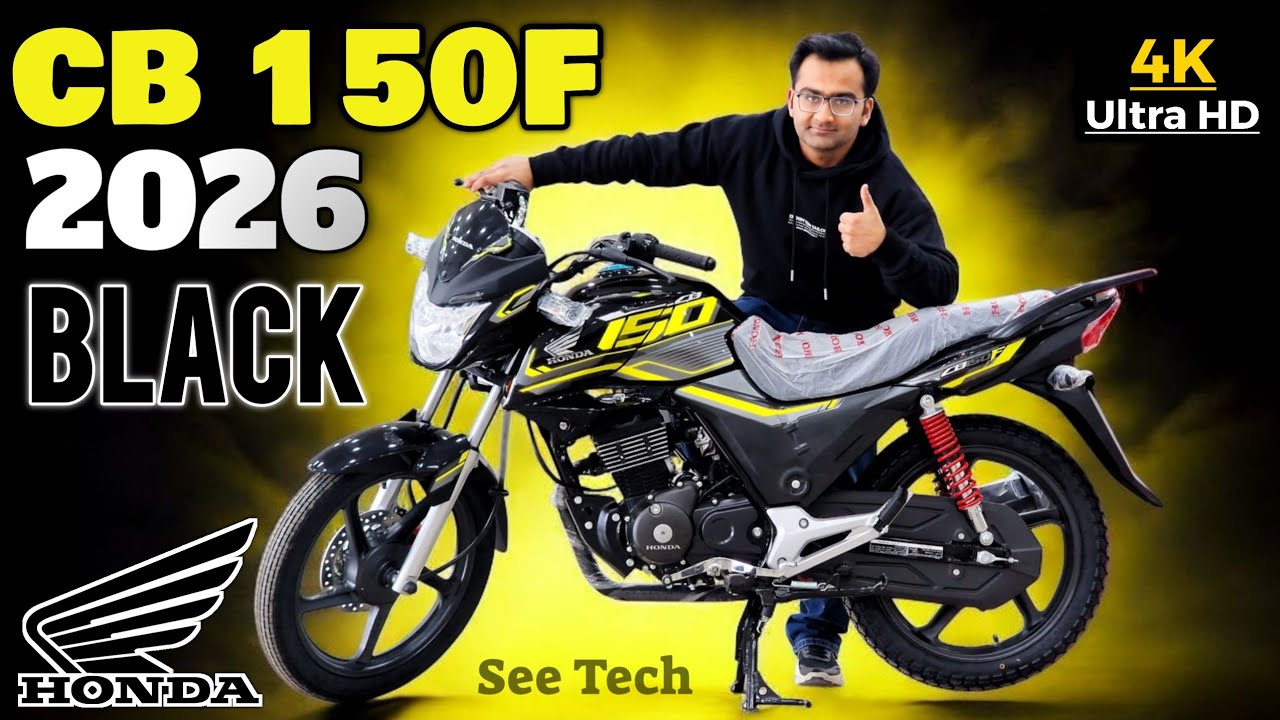Honda CB 150F 2026 Model Black Complete Walk Around In 4K Ultra HD