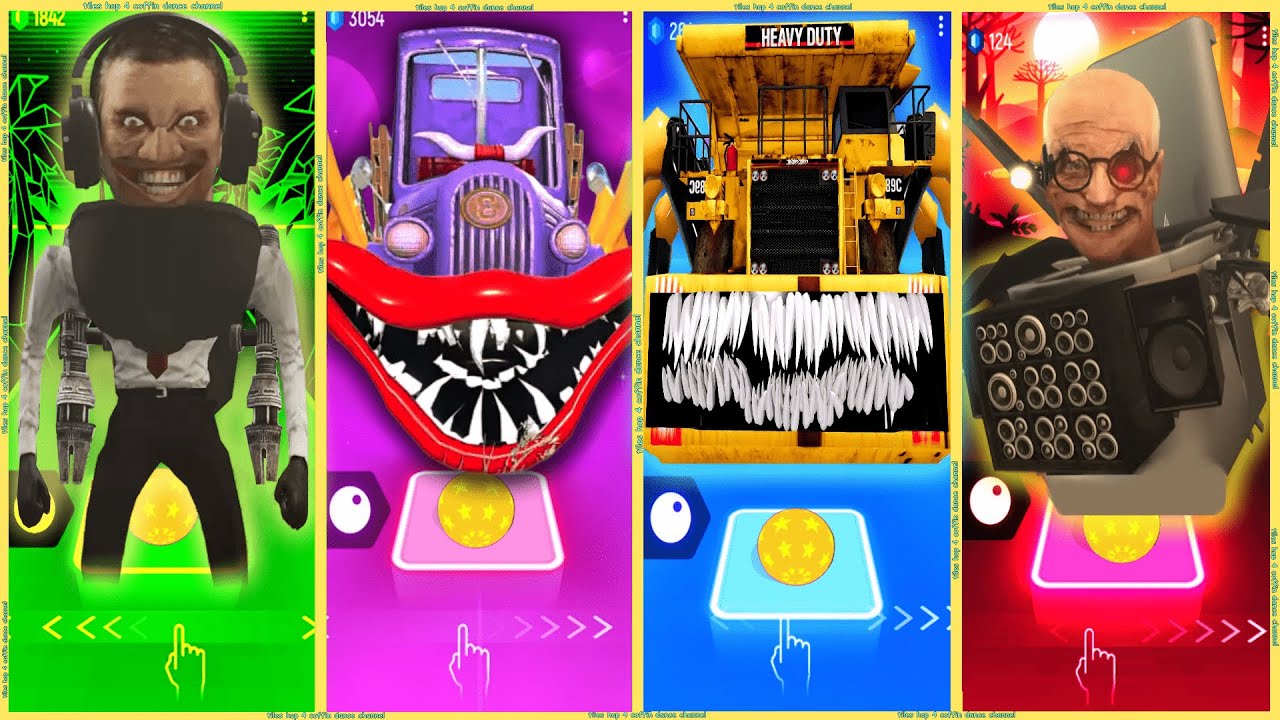 coffin dance - Skibidi toilet vs Truck eater old vs Dump Truck eater vs Cameraman | tiles hop 😁👍👍