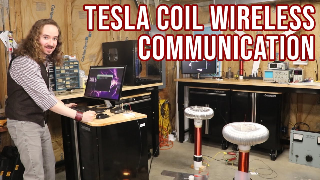 Tesla Coil Wireless Communication: Transmitting Digital Information using Tesla Coils