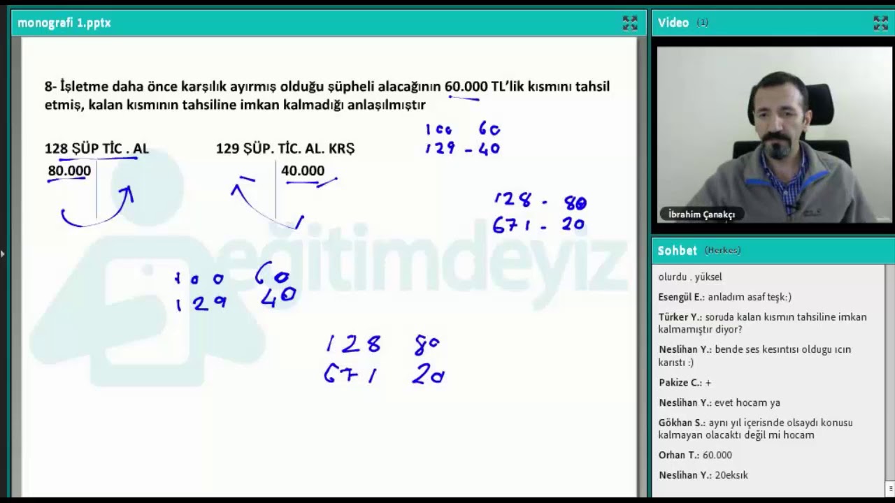 SMMM Yeterlilik Finansal Muhasebe Soru Çözümü 2