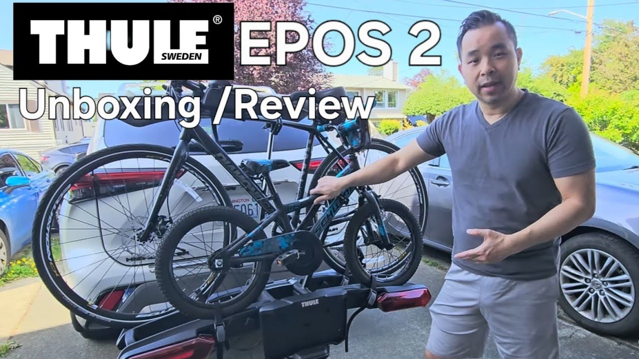 Thule Epos 2 Bike Hitch Rack with lights unboxing/installation on 2021 Toyota Highlander