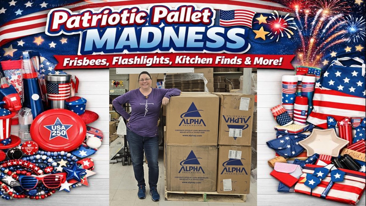 Patriotic Pallet Madness 🇺🇸🎆 | Frisbees, Flashlights, Kitchen Finds & More!