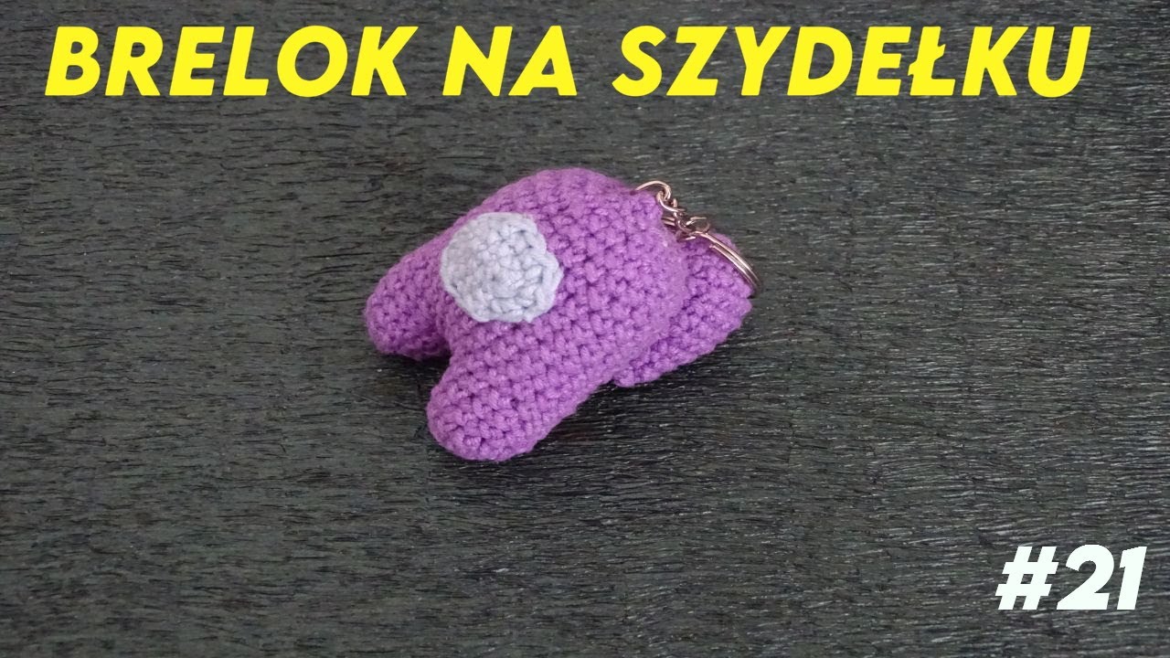 Among us, brelok na szydełku, breloczek, tutorial DIY amigurumi #21