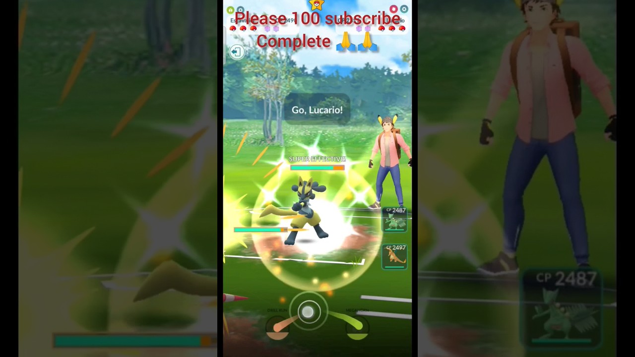 Shiny Lucario vs Escavalier #pokemon go# shiny Lucario 😱😱😱😱