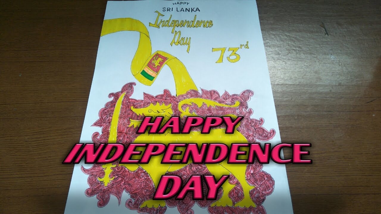 Happy Independence Day 73rd/ speed drawing/ Sri Lanka