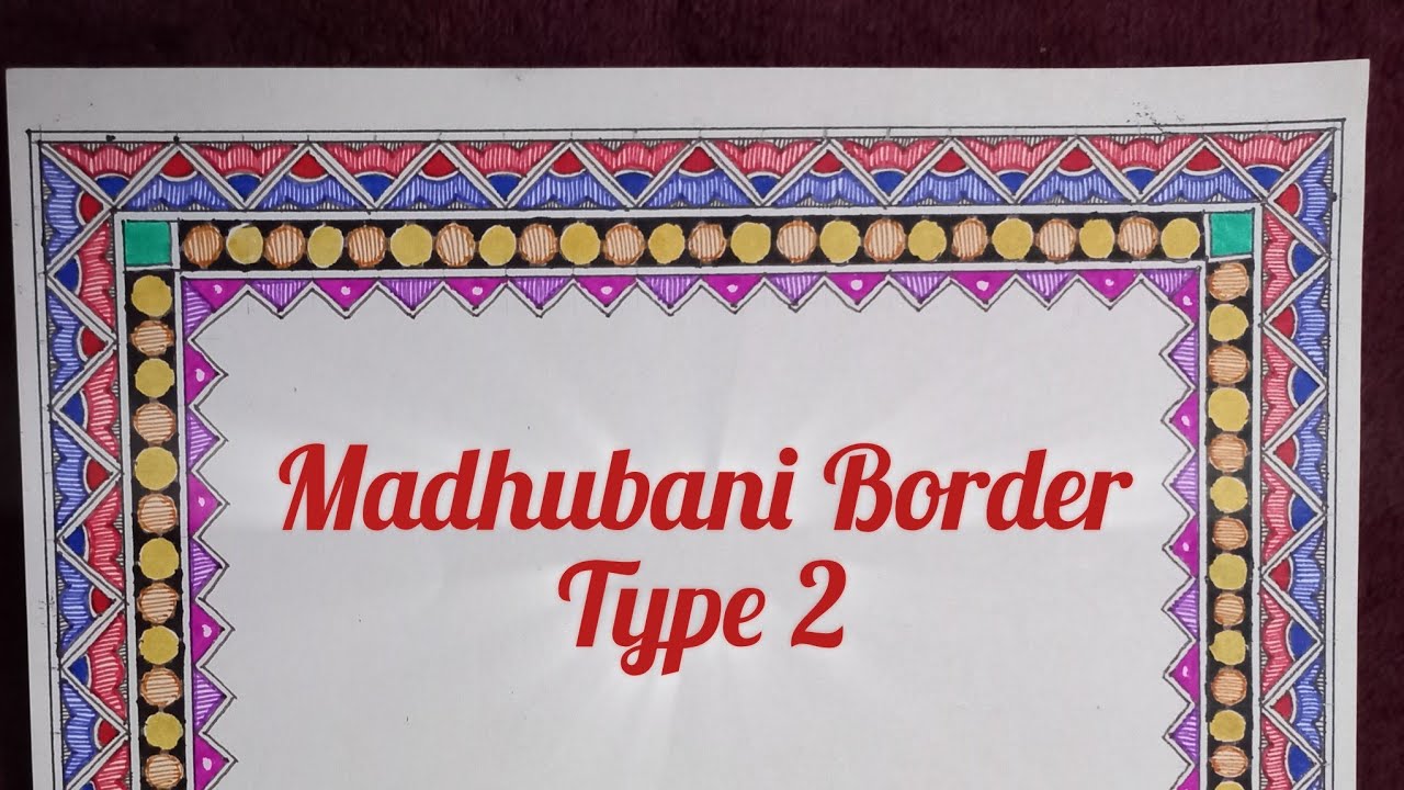 Easy Madhubani Border for Beginners