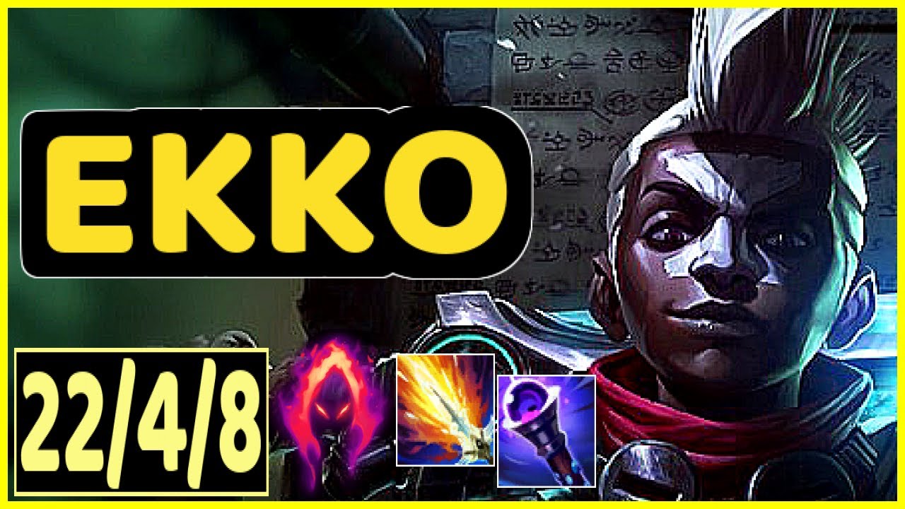 EKKO JG Gameplay KDA 22/4/8 Patch 14.24