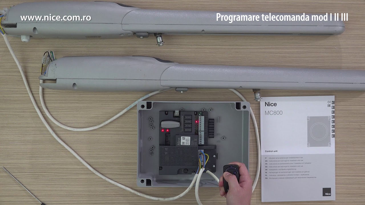Programare Telecomanda Nice Mod I II III