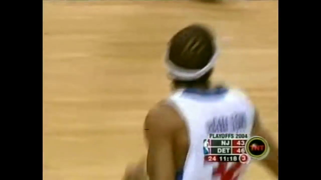 2004 NBA Playoffs : Detroit Pistons vs New Jersey Nets Game 5 Highlights
