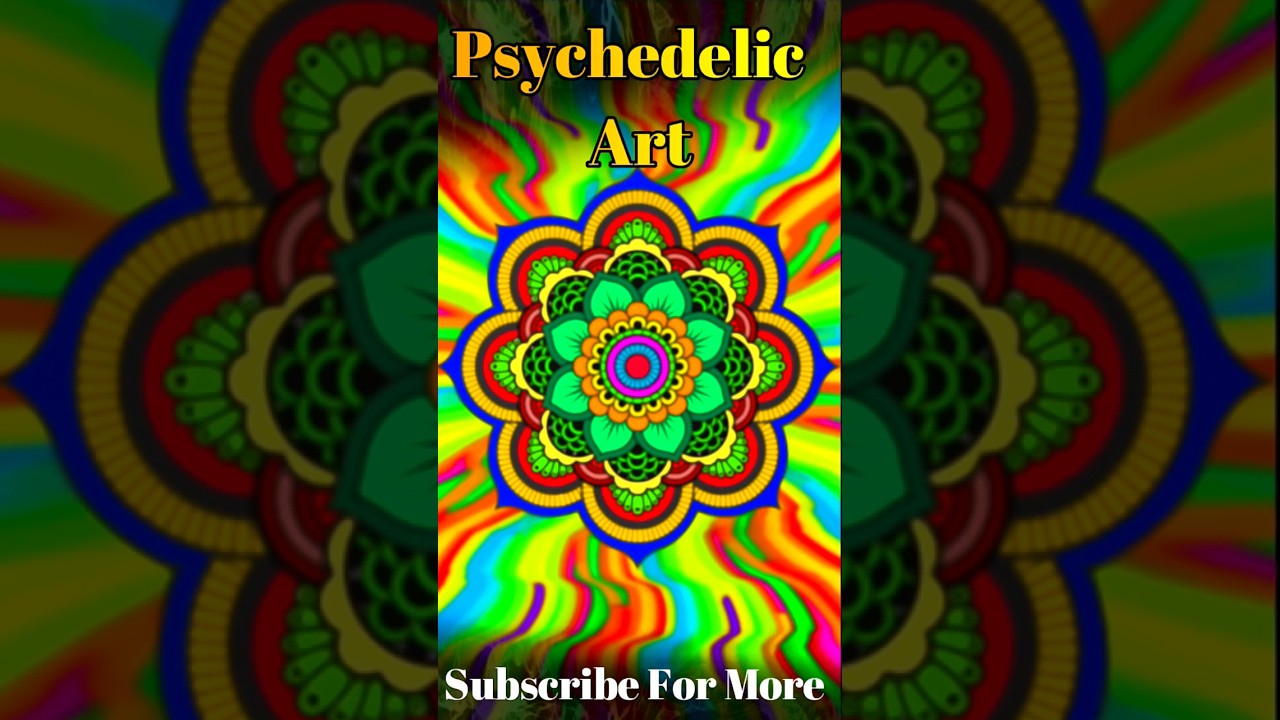 Psychedelic Mandala Art 🔥😍❤️😎 