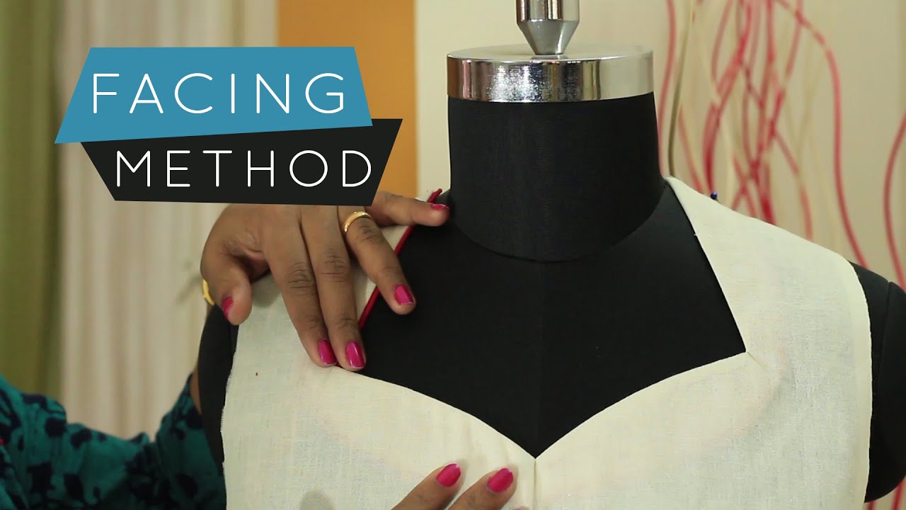 Lesson 10 - Perfect Angled Neckline Finishing – Facing Method Step-by-Step | With Fusing | Canvas