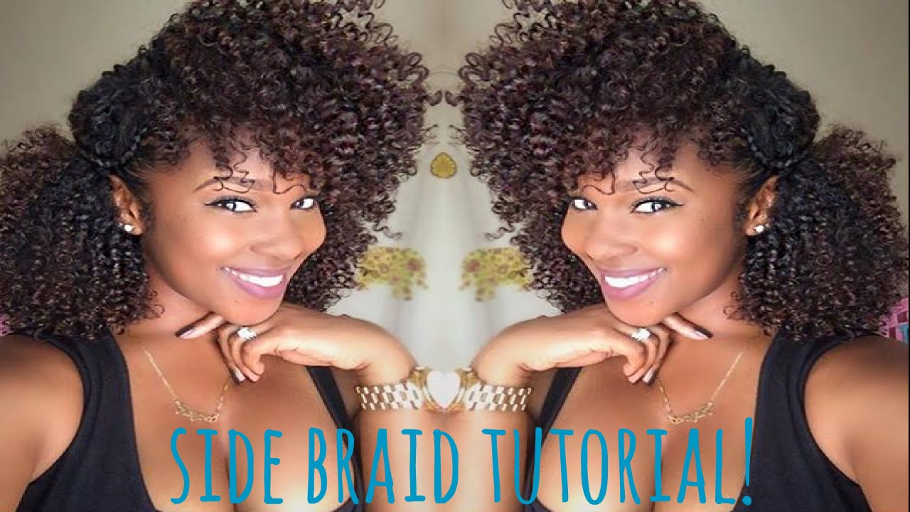 Side Braid Tutorial On a Wash n' go! (Requested)