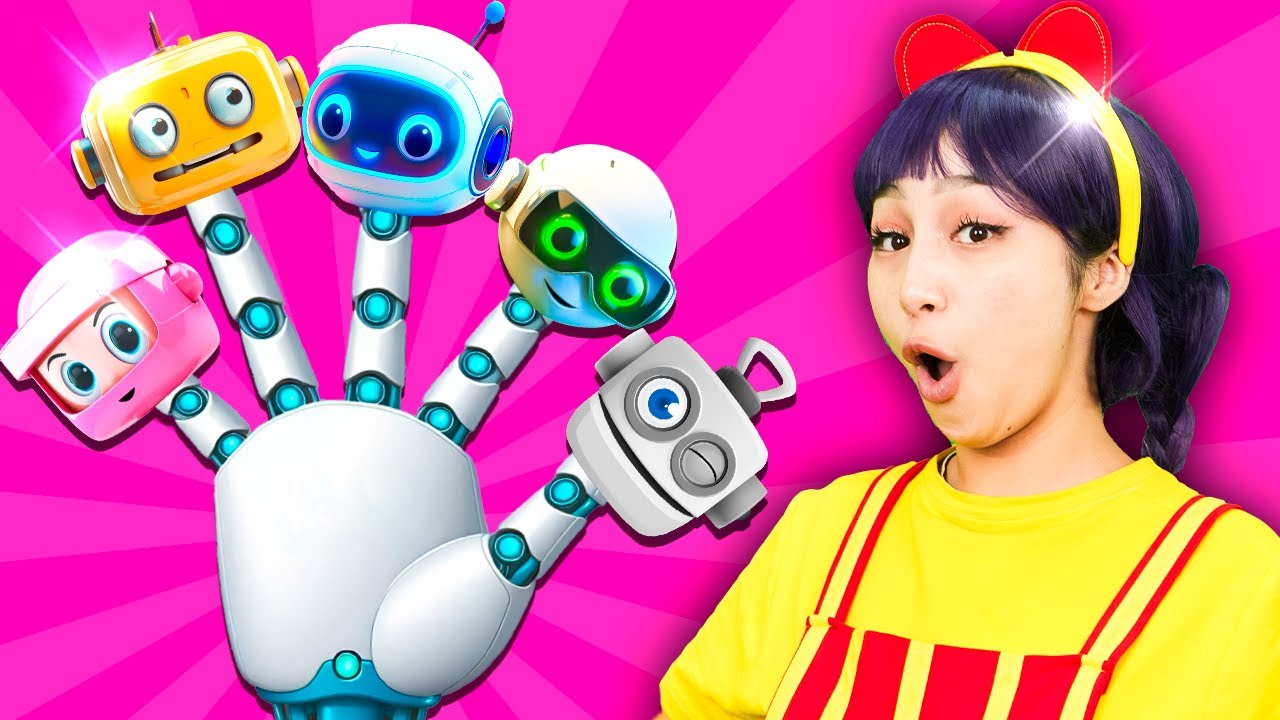 Robot Finger Family Song | Nursery Rhymes | TigiBoo