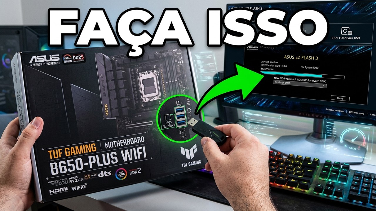 COMO ATUALIZAR BIOS DA PLACA MÃE ASUS AM5 PARA USAR OS NOVOS PROCESSADORES RYZEN 9000 AMD E OTIMIZAR