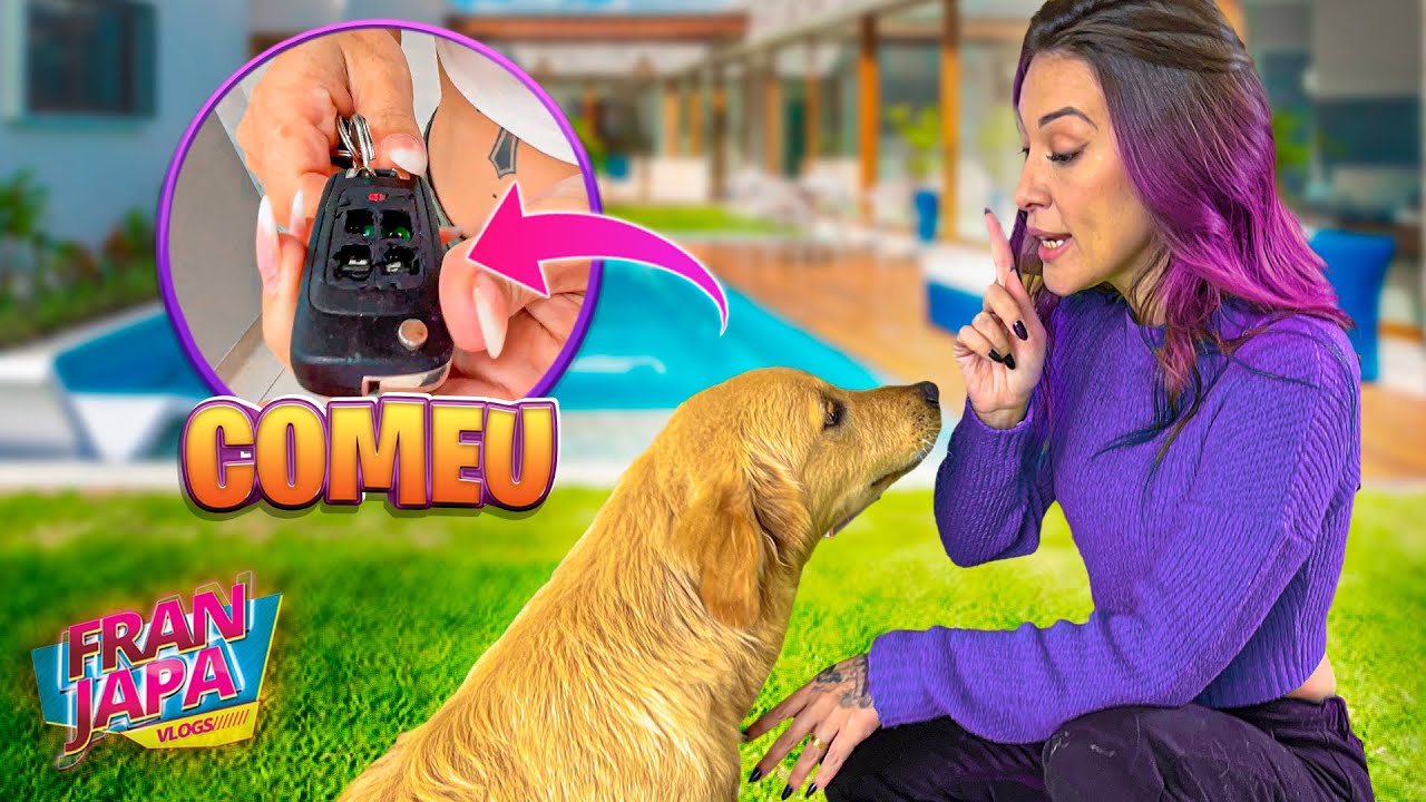 MEU CACHORRO COMEU A CHAVE DO MEU CARRO 😡- Fran Japa