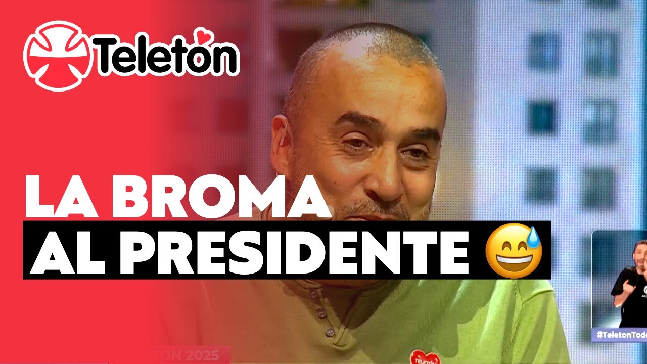 Presidente Boric recibe broma durante primera donaci&oacute;n de la Telet&oacute;n