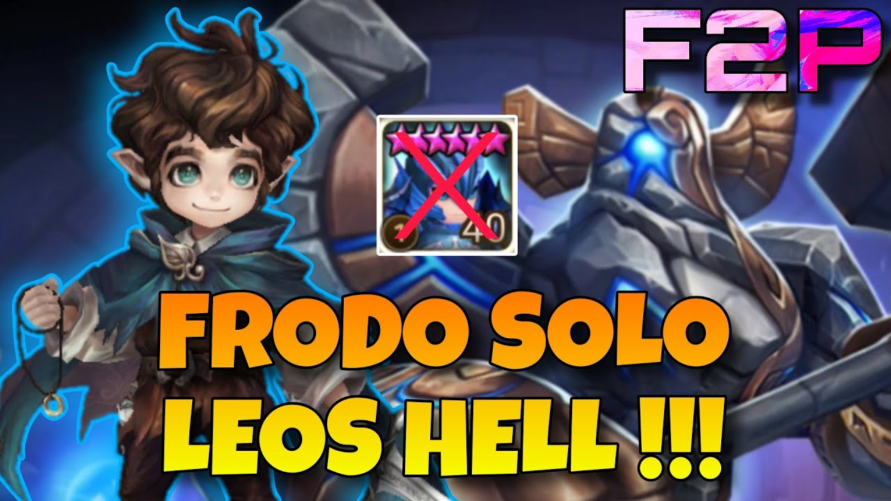 FRODO SOLO LEOS HELL !!!? WITHOUT CHOW !!! F2P AUTO LEOS HELL SUMMONERS WAR