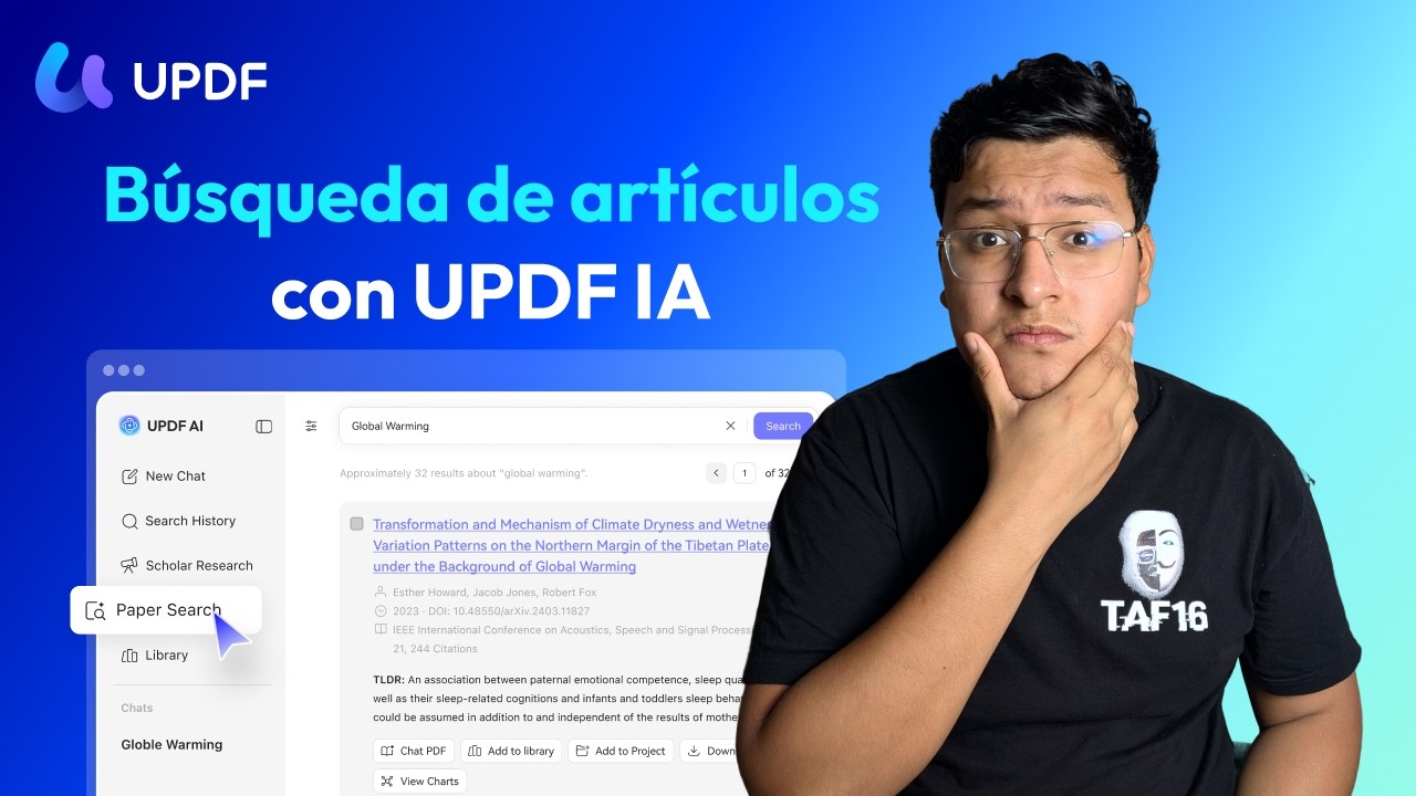Revisión Bibliográfica Rápida: Organiza tus papers con las herramientas inteligentes de UPDF.