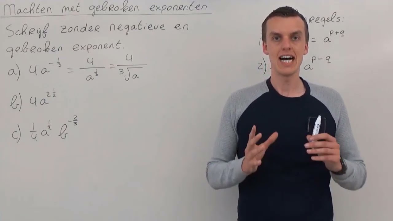 Machten met gebroken exponenten (HAVO wiskunde B & VWO wiskunde B)