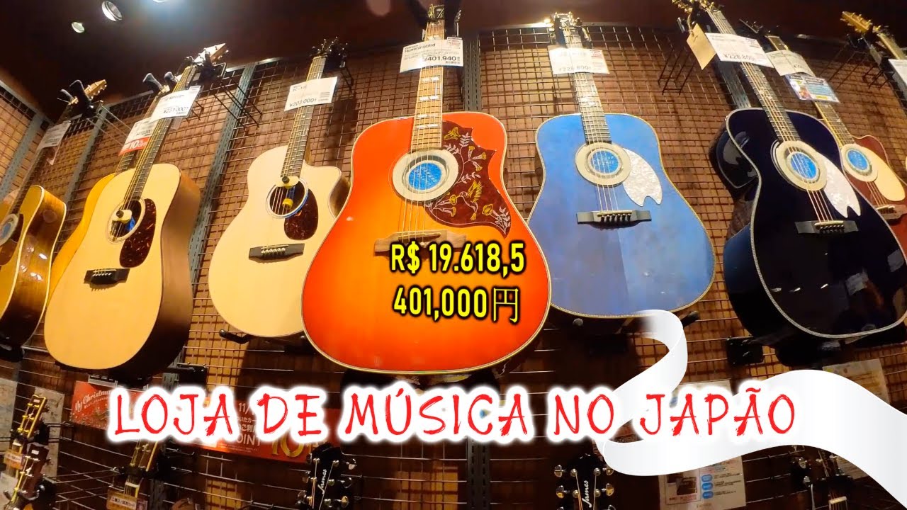 LOJA DE INSTRUMENTOS MUSICAIS NO JAPÃO