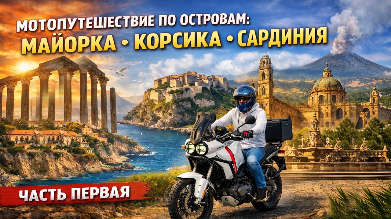 Мотопутешествие по островам Европы: Майорка, Корсика, Сицилия | Часть 1
