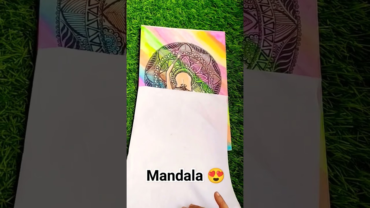 Creative Mandala 😍 #art #mandala #creative #viral #easy #painting #shorts #love #drawing #ideas