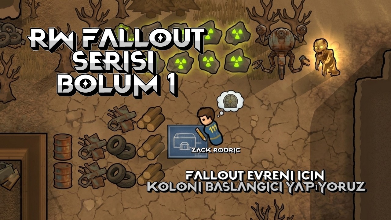 RİMWORLD FALLOUT SERİSİ  - 1. Bölüm Mimar Zack kare base'i atmaya başladı efendim