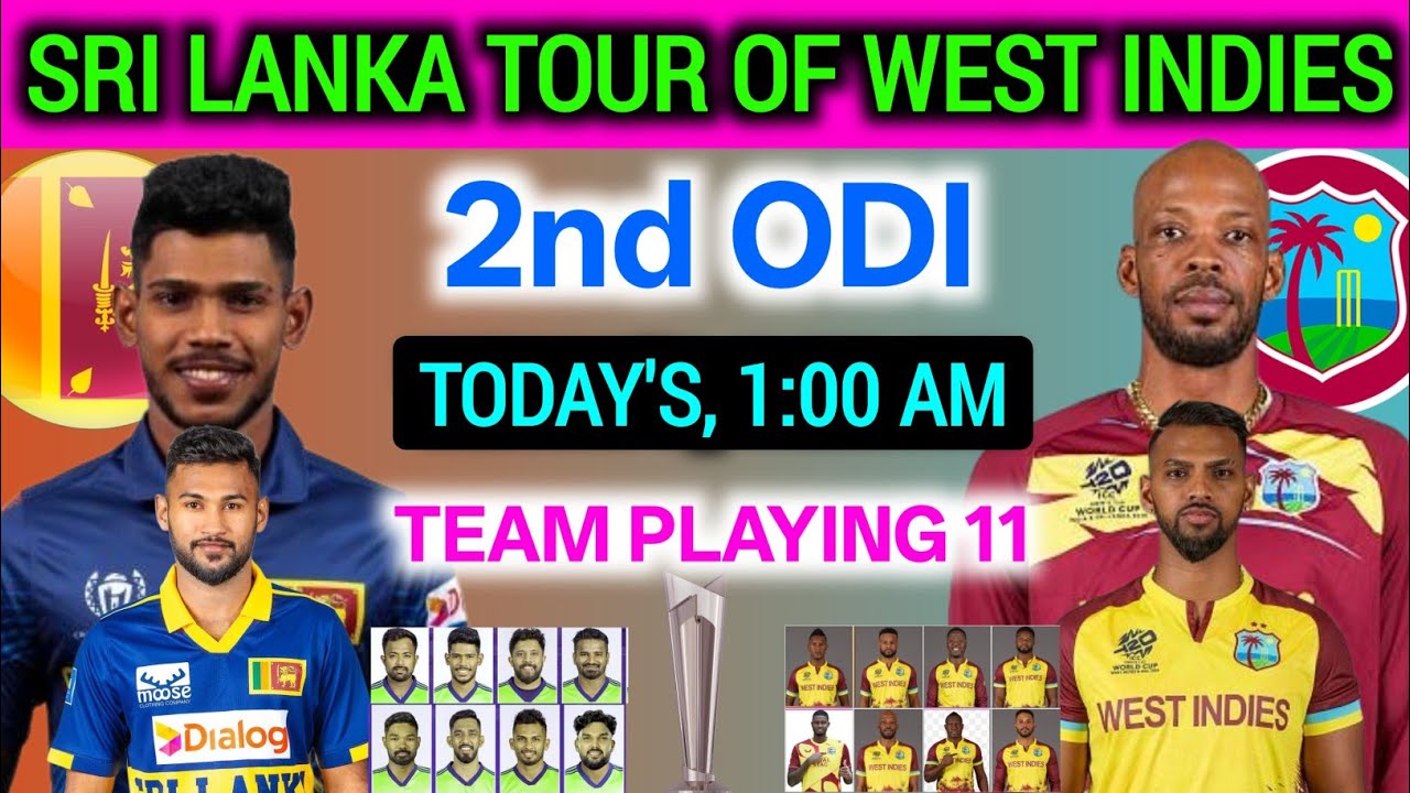 Sri Lanka tour of West Indies 2026 | West Indies vs Sri Lanka 2nd ODI Playing 11 | wi vs sri