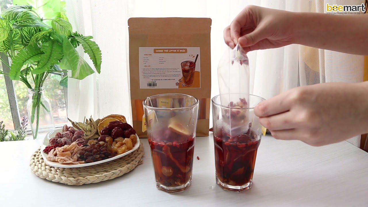 C&aacute;ch pha TR&Agrave; LIPTON X&Iacute; MUỘI CAM THẢO giải nhiệt m&ugrave;a h&egrave;