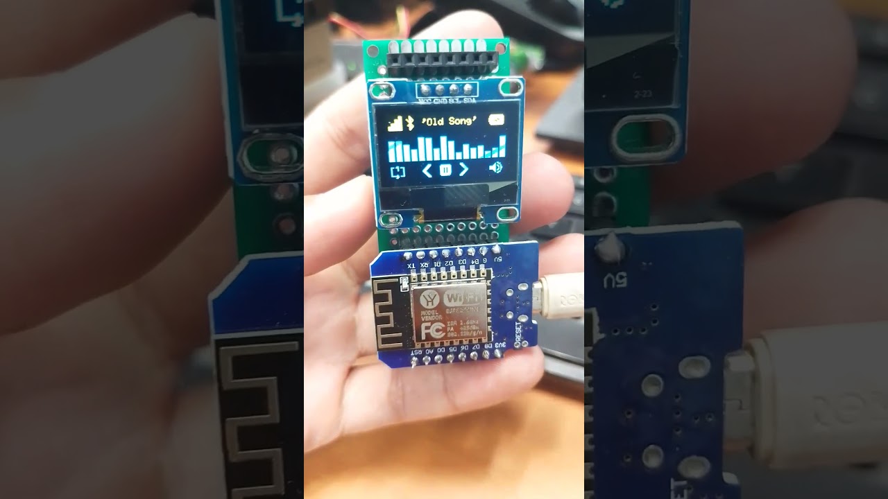 Wemos D1 Mini OLED MP3 Player Display #iot #wemos #esp32 #esp8266 #mp3 #uiux