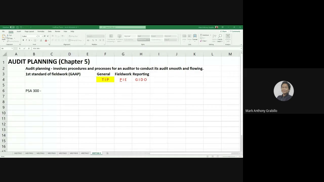 Audit Planning (ISA 300/ PSA 300) Part 1