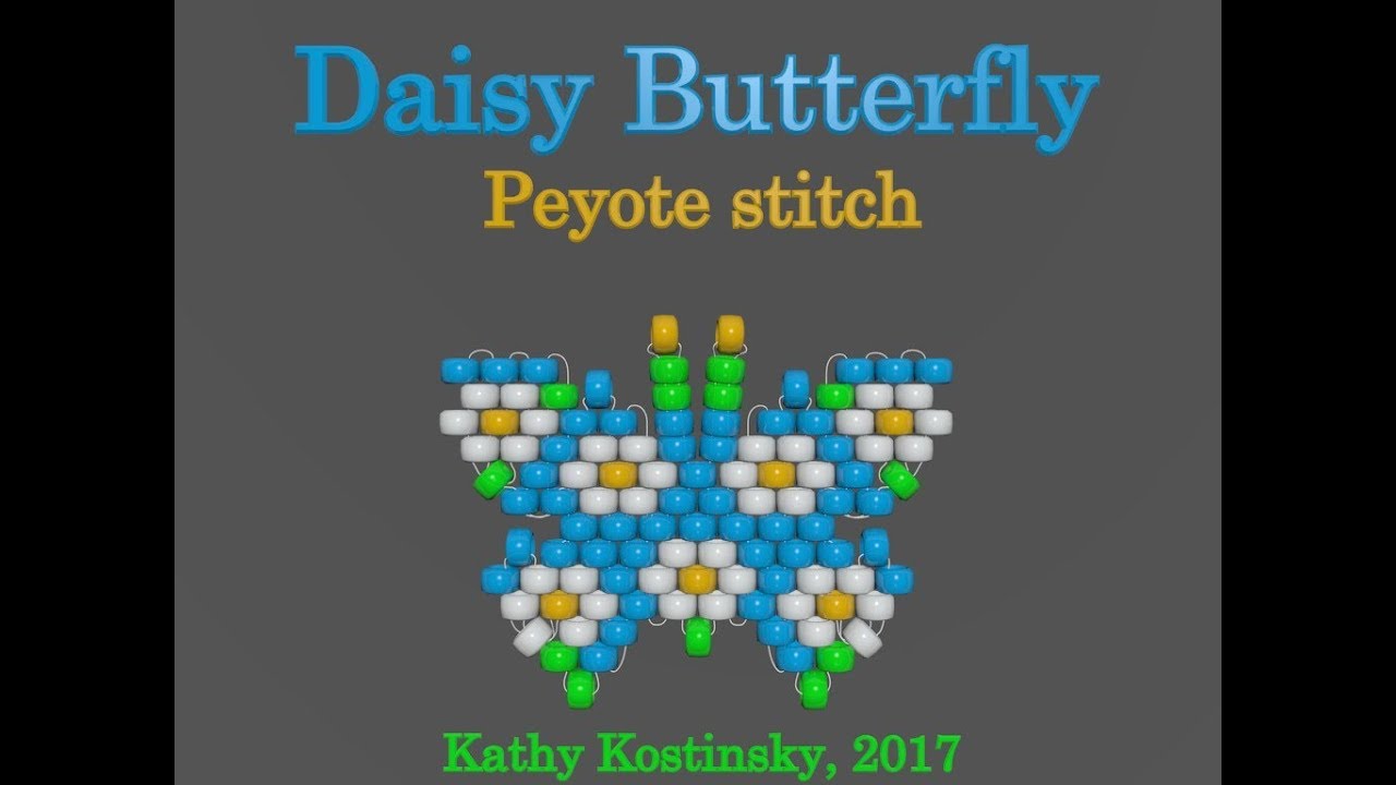 Bead Butterfly Weaving Marathon. Butterfly #29 - Daisy. Beading Cartoon