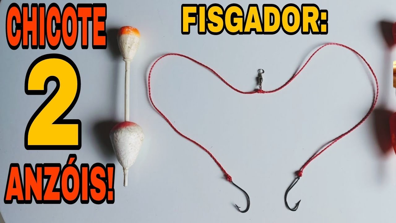 Como Fazer O Melhor CHICOTE Com Dois Anzóis Pra Tilápia (Dica De Pesca)