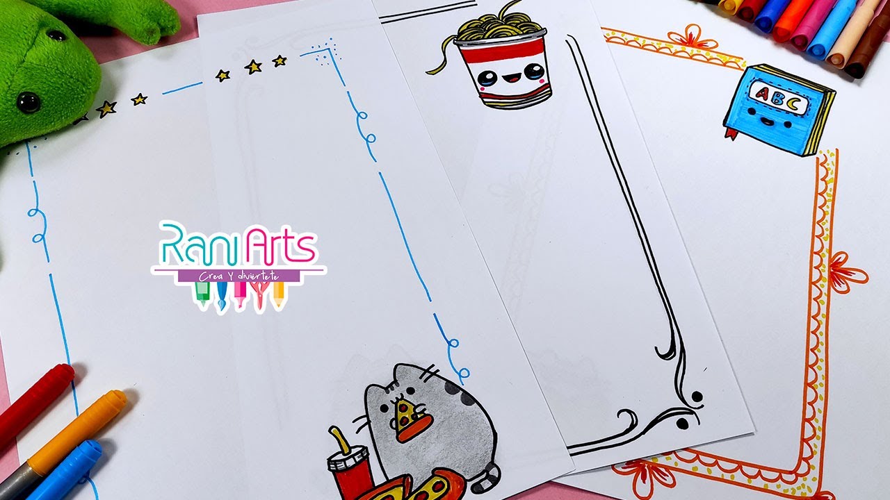 DIY - Hojas decoradas edición: PUSHEEN - ideales para portadas, cartas, tarjetas y más !