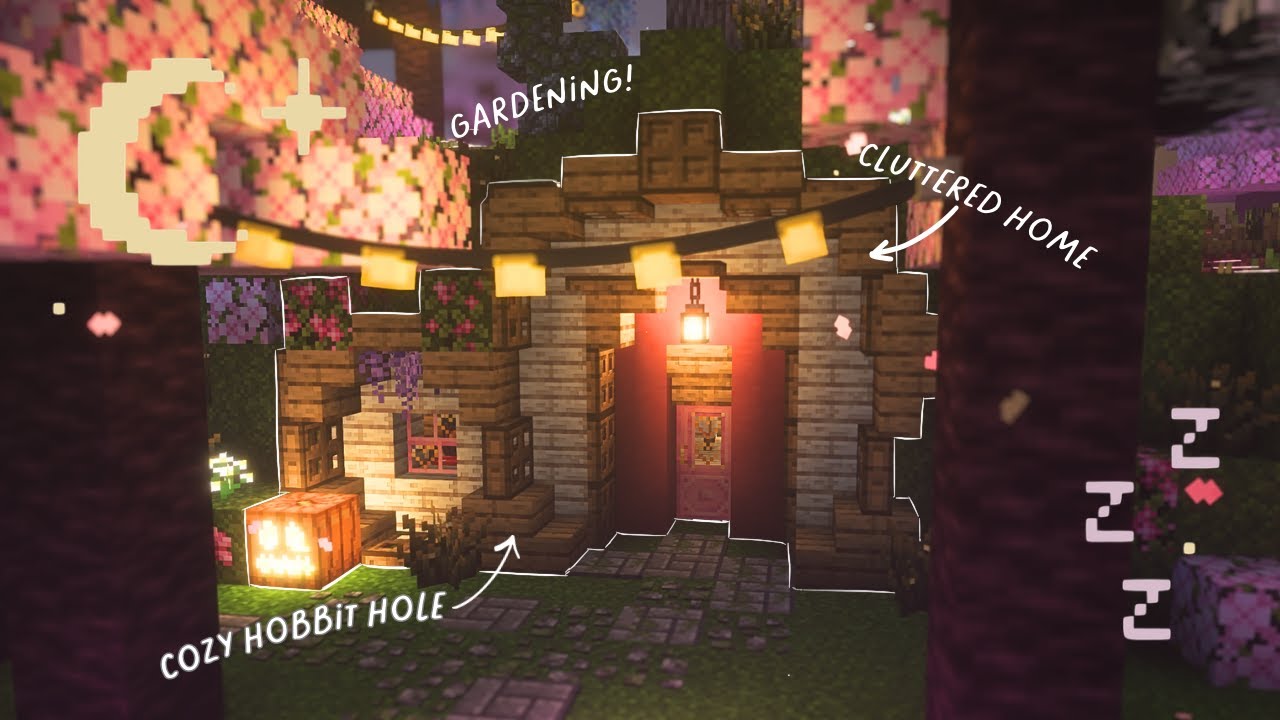 I Built the Coziest Hobbit Hole & Garden ✿ Modded Minecraft Cozy Longplay | Naptime Ep. 4