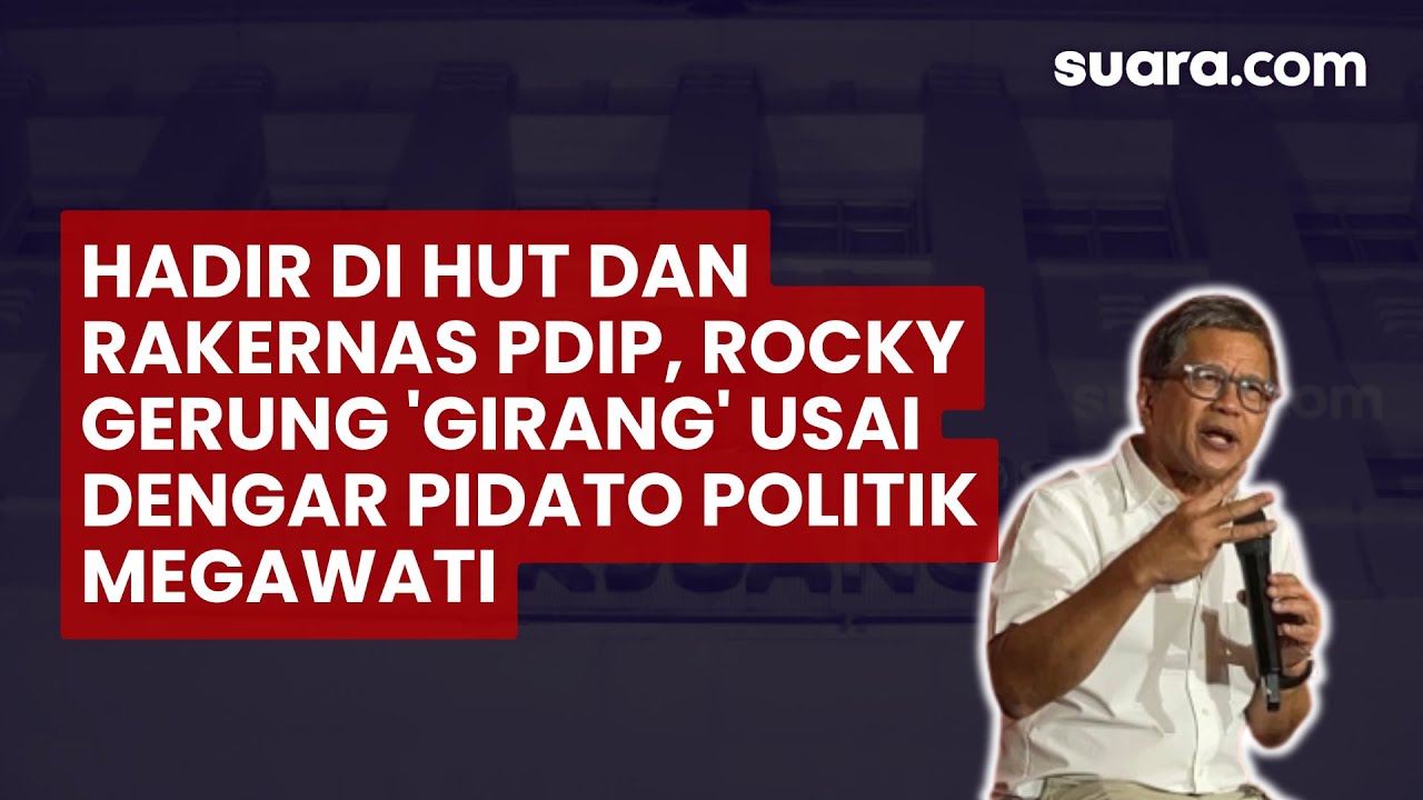 Hadir di HUT dan Rakernas PDIP, Rocky Gerung 'Girang' Usai Dengar Pidato Politik Megawati