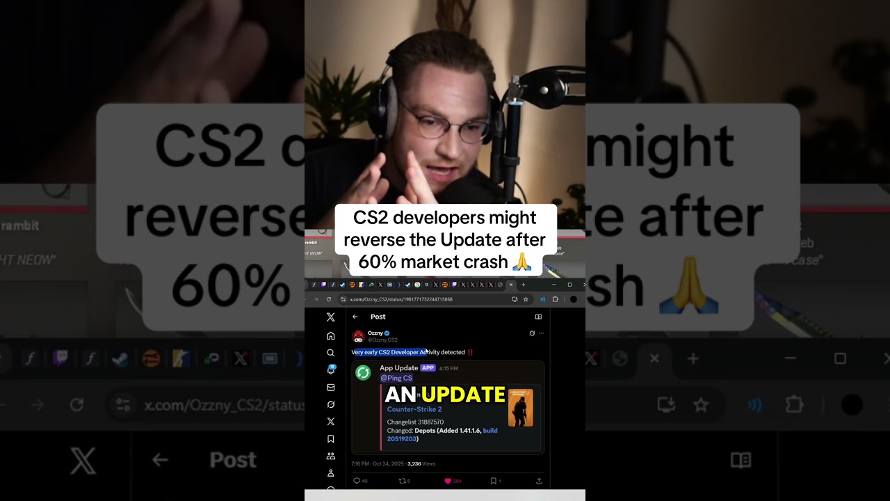 update on the cs market crash 🙏 #ohnepixel #ohnepixelfunny #cs #cs2 #csgo #funny #fy