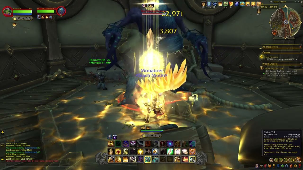 The War Within Quest 461: Save Tomothy (WoW, human, paladin)