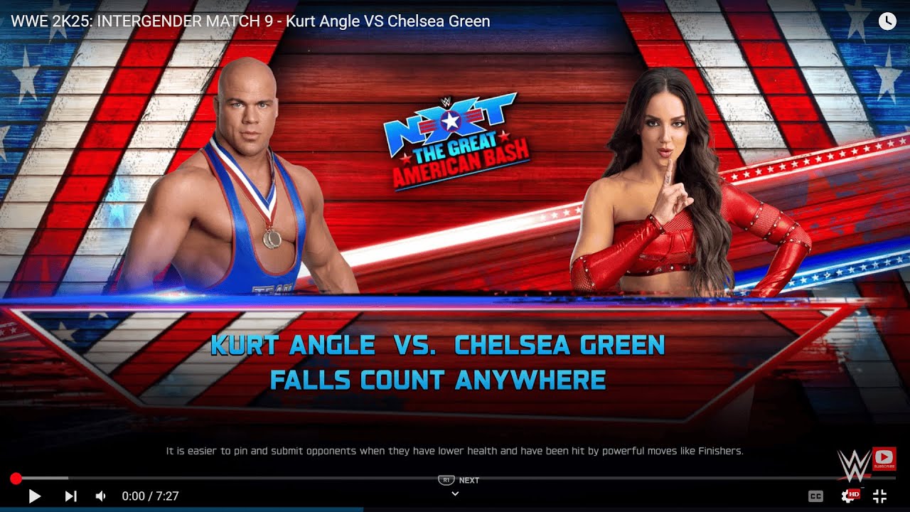 WWE 2K25: INTERGENDER MATCH 9 - Kurt Angle VS Chelsea Green