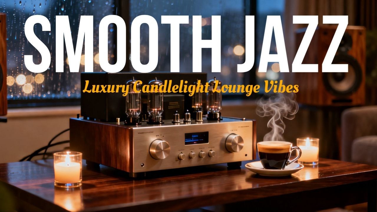 Smooth Jazz ☕ Cozy Rainy Night | Luxury Candlelight Lounge Vibes