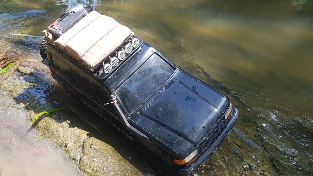 RC Car Toyota Land Cruiser LC80 OFF Road Driving (After Rain) River Crossing