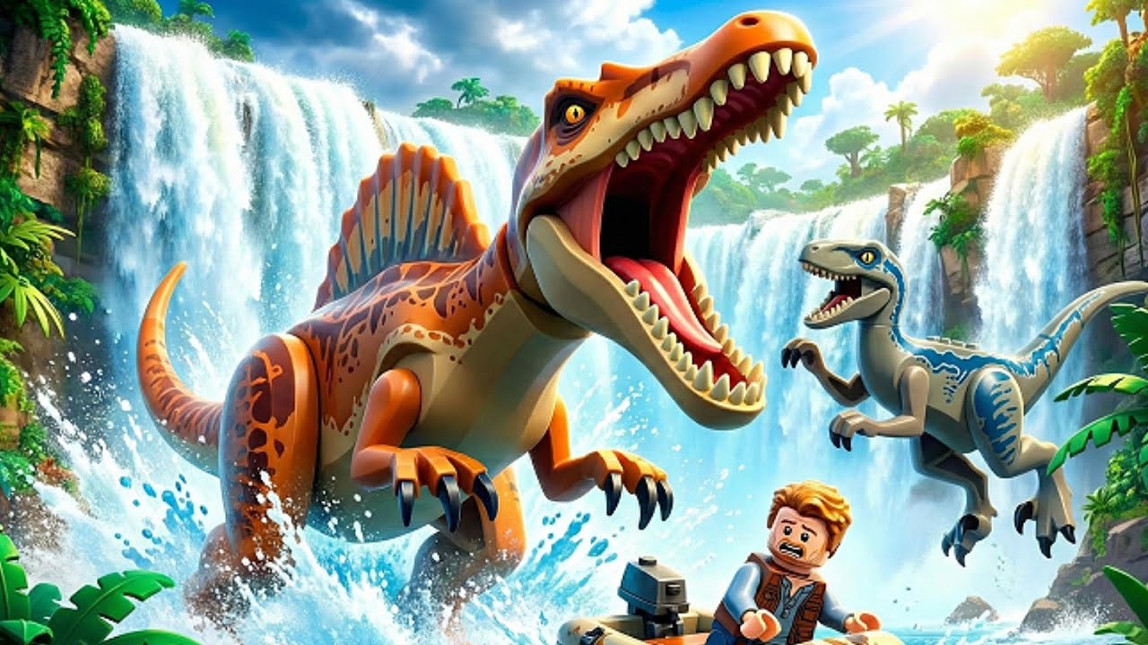 SPINOSAURUS vs. BLUE! Who Wins? 😱 LEGO Jurassic World