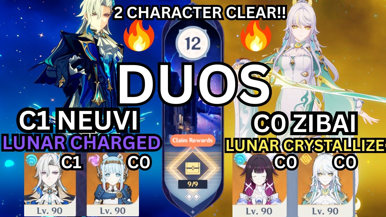 2 CHARACTERS DESTROY SPIRAL ABYSS😳 | C1 Neuvillete & C0 ZIBAI NEW Spiral Abyss 6.4 Genshin Impact
