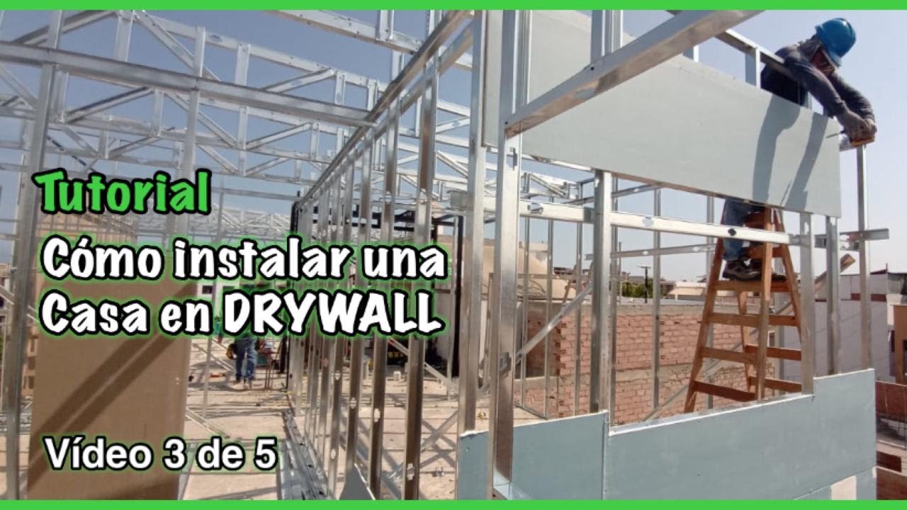Cómo Instalar #DRYWALL en Altura PASO A PASO sin andamios vídeo 3 | DRYWALL DECORACIONES A1 😱