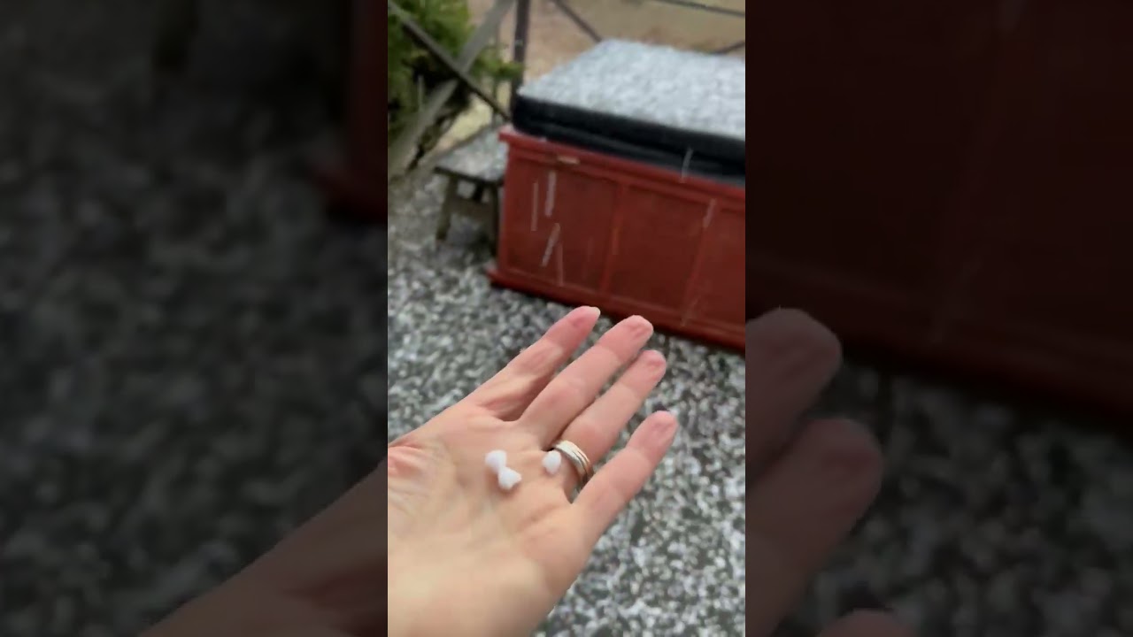 Hail Storm in New York Extreme Weather Event #hailstorm #nature #shorts
