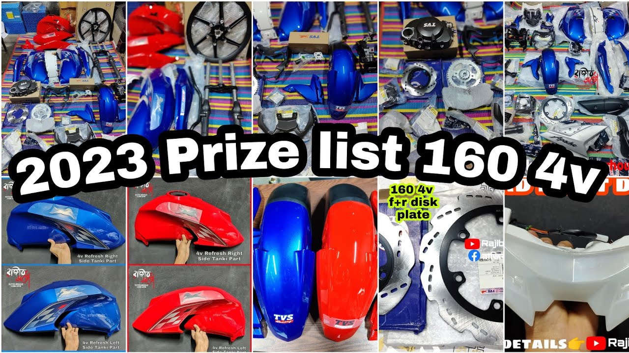 RTR 160 4v spare parts price list original TVS spare parts genuine TVS parts #160_4v #rajib_auto